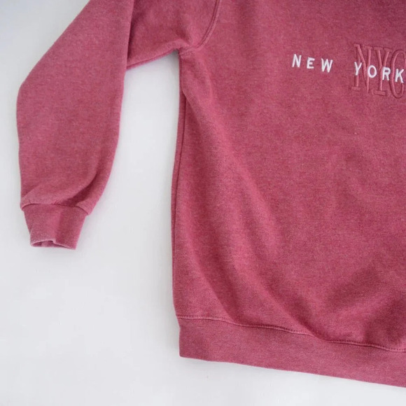 Wali U.S.A.  New York Dusty Rose Cotton Blend City Crewneck Sweater S - Picture 6 of 13